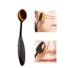 1 paquete Cepillo de dientes Brocha de base Brocha de maquillaje ovalada Cepillos de cepillo de dientes de polvo suelto para mezclar cosméticos en polvo impecables de crema líquida, herramientas de cosméticos,pinceles de maquillaje brochas para maquillaje cepillo maquillaje pincel maquillaje pinceles para maquillaje - Negro - Ver 5