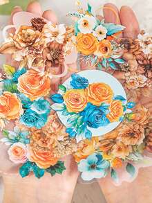 have a good day 1 paquete / 20 piezas de pegatinas de temática de plantas y flores para diario, calcomanías estéticas adhesivas retro y creativas, material de artesanía para decoración y collage DIY, regalo de vacaciones, suministros de papelería personalizados para escuela y material de scrapbooking - Multicolor - Ver 2