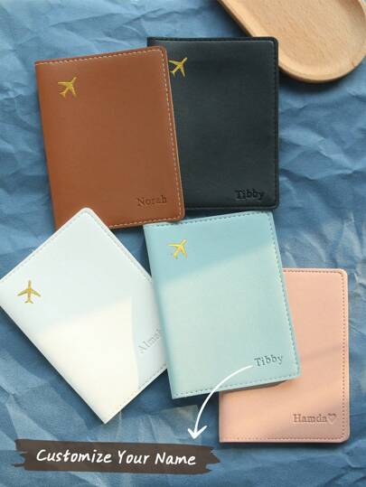 Takeoak Personalized Passport Holder, Customizable Name/Letter Printing, Passport Wallet, Travel Wallet, Elegant ID Card Holder, Unique Travel Gift, Birthday Gift, Anniversary Gift, Christmas Gift, Holiday/Vacation Gift, Outdoor/Hiking/Travel/Sports/Climbing Gift, Multi-Purpose, Large Capacity, Multi-Functional, Suitable For Outdoor/Hiking/Travel/Sports/Climbing, Business/Commute/Work/Office, School Supplies, Back To School Gift