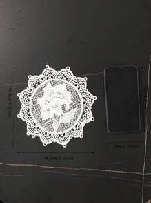 1pc Kitchen/Dining Room/Living Room Decorative Table Mat, Embroidered, Heat Resistant, Scratch Proof, Dust Proof, Suitable For Weddings, Parties, Gifts, Birthdays