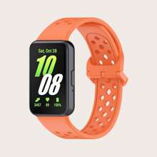 1pc Comfortable Breathable Style Colorful Buckle Silicone Wrist Strap Compatible With Samsung Galaxy Fit 3 R390 Rubber Replacement Bracelet Compatible With Galaxy Fit3 Silicone Watch Bands ﻿ As A Gift For Students Returning To School - Samsung Galaxy Fit 3 - View 18
