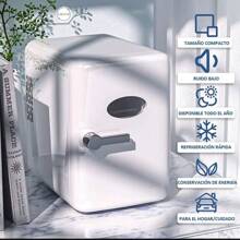 Mini refrigerador o nevera frigobar 4 litros - Rosa - Ver 4