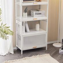 5-Layer Multifunctional Storage Cabinet With Cabinet Door Storage Cabinet Rack Storage Rack White