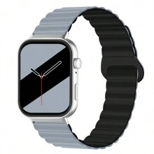 1 pièce Bracelet magnétique silicone bicolore , compatible avec les montres connectées Watch Fit 3, Watch Fit 4 et Watch Fit 4 Pro, avec connecteur en métal
