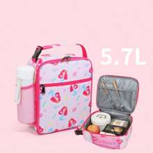 铝箔隔热手提袋，用于工作、午餐袋、学校收纳袋、教师储物袋、教室包、教室收纳袋、返校午餐套装、学校用品、午餐盒袋、家庭必需品、返校用品 - 粉色 - 查看 4