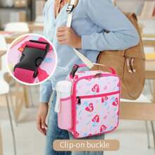 铝箔隔热手提袋，用于工作、午餐袋、学校收纳袋、教师储物袋、教室包、教室收纳袋、返校午餐套装、学校用品、午餐盒袋、家庭必需品、返校用品 - 粉色 - 查看 5