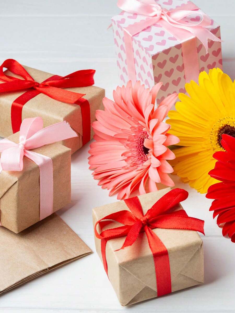 3 Pink And Red Ribbon, 75 Yards Of Bow Gift Ribbon, Satin Ribbon