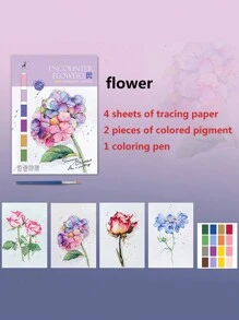 Cahier de coloriage aquarelle créatif, livre de dessin et de gribouillage anti-stress, dessins animés avec papier et peintures aquarelle. Cadeau pour la rentrée scolaire, la fête des mères, pour maman, fournitures scolaires
