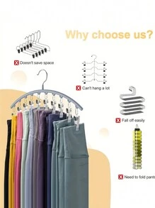 1 ชิ้นสแตนเลสไม้แขวนเสื้อประหยัดพื้นที่ตู้เสื้อผ้าการจัดเก็บที่มี 10 คลิป,สำหรับการถือครองเลกกิ้ง/กางเกงยีนส์/หมวกในครัวเรือนประหยัดพื้นที่สำหรับองค์กรของห้องนอนห้องน้ำตู้เสื้อผ้าตู้เสื้อผ้าบ้านหอพักท่องเที่ยวตู้เสื้อผ้าออแกไนเซอร์ชั้นเก็บเสื้อผ้าและระเบียงราวตากผ้าอุปกรณ์ห้องนอนสีชมพู - สีเทา - ดู 7