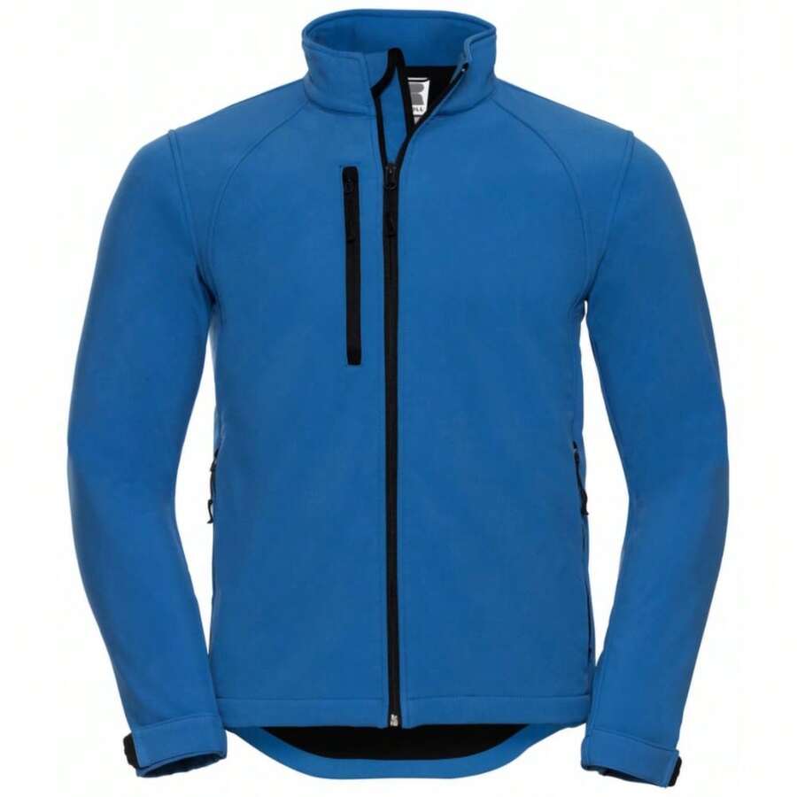 Russell Mens Water Resistant & Windproof Softshell Jacket (N/A) - Aquarius Blue - View 1