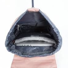 Seventeen London Modern 'Fulham' Fold Top Backpack In A Classic Urban Design – Fits Laptops Up To 15" - Pink - View 5