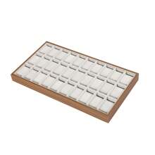 30 Grid Watch Jewelry Tray Organizer Wooden Box Organizer Display Tray Watch Bracelet Display Holder With Removable Pillow For Men & Women Storage And Display