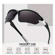 3-Pack Fashion Sports Glasses, Windproof, Anti-Glare, Unisex Wrap-Around Eyewear For Cycling, Baseball, Running, Fishing, Golf, Driving - With Durable Frame & Interchangeable Temples - 白+橙+藍 - 查看 4