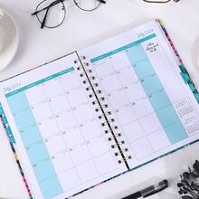 A5 Planner Notebook, 2024 Spiral Bound Planner, Schedule Organizer - Multicolor - View 2