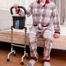 Barandillas de cama para la seguridad de adultos mayores, barandillas para sofá, barandillas para inodoro, barandilla de asistencia para la cama con asa ergonómica antideslizante y soporte de cama de acero al carbono resistente para ayudar la movilidad de adultos mayores y mujeres embarazadas - Blanco - Ver 8