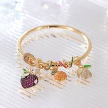 1 件时尚欧美热带雨林锆石电镀叶手链项链首饰套装，适合女性日常佩戴和户外活动 - 項鍊 - 查看 5