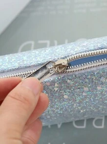 1 túi đựng đồ dùng học tập sáng tạo sequin cho học sinh, hộp đựng bút chì, đơn giản và đa năng, túi đựng bút chì, cặp đi học - Nhiều màu - Xem 2