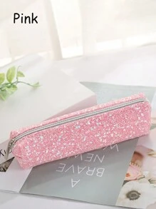 1 túi đựng đồ dùng học tập sáng tạo sequin cho học sinh, hộp đựng bút chì, đơn giản và đa năng, túi đựng bút chì, cặp đi học - Nhiều màu - Xem 5