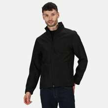 Regatta Classic Mens Water Repellent Softshell Jacket (N/A) - Black - View 2