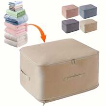 Space Saving Ultra Compression Storage Tote Bag - Heavy Duty, Multipurpose, Rectangle Fabric Organizer For Comforters, Clothes, And Blankets - Non-Waterproof, Classic Style With Other Closure Type School Organizer Bags Teacher Storage Bags - Khaki - View 6