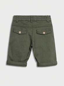 Young Boys Simple And Versatile Breathable Casual Woven  Shorts, Moisture-Wicking