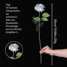 3入組人造玫瑰裝飾品，適用於婚禮、節日、派對或家庭裝飾 - 金色 - 查看 9