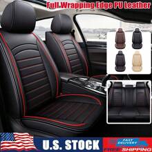 2024 Car Seat Covers Premium Waterproof Faux Leather Cushion Breathable Universal Accessories Fit SUV Truck Sedan Automotive Vehicle Auto Interior Protector Full Set Compatible With Most Vehicles