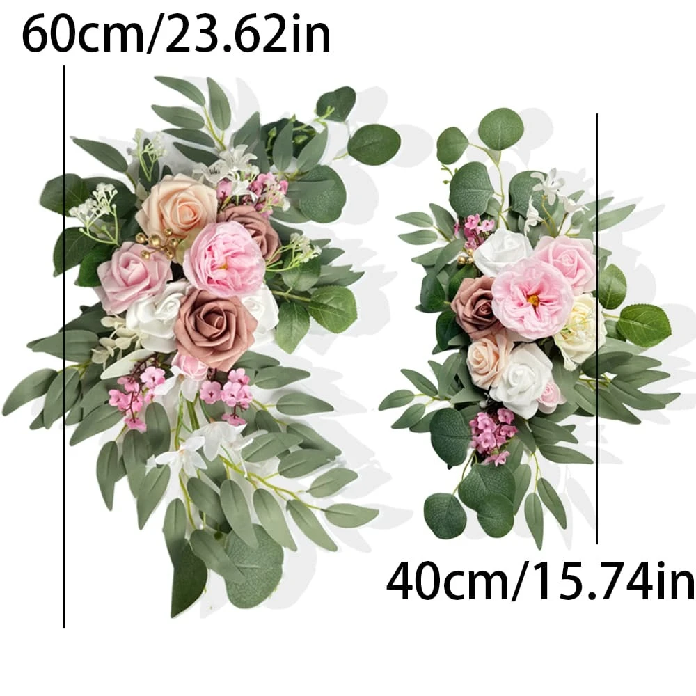 Wedding Arch Flowers Swag Set Of 2, Artificial Flower Swags For Wedding ...