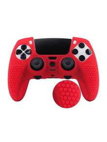 1 szt. Kontroler PS5 Silikonowy futerał ochronny, odporny na upadki, odporny na zarysowania, antypoślizgowy, przeciw poceniu, przeciw kurzowi, poprawiający wrażenia podczas gry - przezroczysty - Zobacz 7