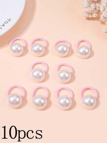 10/12pcs Kids Cartoon Thumbprint Hair Ties, Durable Elastic Hair Bands For Ponytails, Suitable For School, Outdoor, Parties, Back To School Gift - Multicolor - View 9