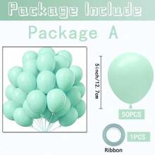10/50/100PCS Mint Green Balloons Different Sizes 18" 12" 10" 5" Pastel Light Green Balloons For Birthday Shower Gender Reveal Wedding Decorations, Christmas