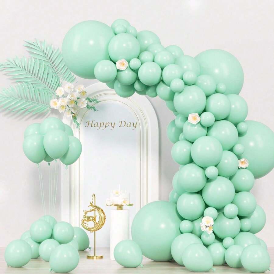 10/50/100PCS Mint Green Balloons Different Sizes 18" 12" 10" 5" Pastel Light Green Balloons For Birthday Shower Gender Reveal Wedding Decorations, Christmas