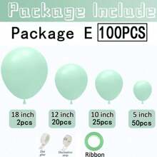 10/50/100PCS Mint Green Balloons Different Sizes 18" 12" 10" 5" Pastel Light Green Balloons For Birthday Shower Gender Reveal Wedding Decorations, Christmas