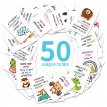 50 Pcs Cute Cartoon Animal Postcards With Motivational Text To Encourage Workplace Workers. Inspirational Cards With A Positive Attitude And Positive Energy. Quotations Cards - Multicolor - View 3