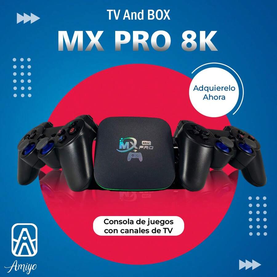 Consola TV BOX de Ultima Generación con Controles Incluidos - Negro - Ver 1