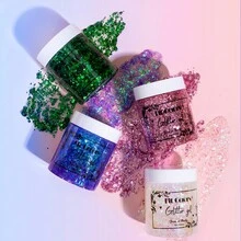 Fit Colors 6色高容量閃粉凝膠組合，100ml，適用於萬聖節/聖誕節/夜店/舞臺表演，偏光閃爍眼影 - 06# - 查看 8