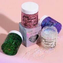 Fit Colors 6色高容量閃粉凝膠組合，100ml，適用於萬聖節/聖誕節/夜店/舞臺表演，偏光閃爍眼影 - 06# - 查看 10