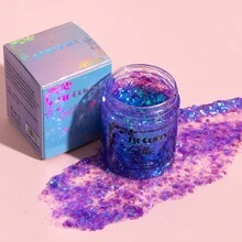 Fit Colors 6色高容量閃粉凝膠組合，100ml，適用於萬聖節/聖誕節/夜店/舞臺表演，偏光閃爍眼影 - 06# - 查看 9