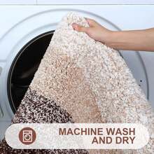 שטיחי אמבטיה יוקרתיים OLANLY מחצלת 23.6x15.7, שטיחי אמבט מיקרופייבר רכים וסופגים במיוחד, שטיח אמבטיה שאגי קטיפה מונע החלקה, כביסה יבשה במכונת כביסה, שטיח אמבטיה לרצפת חדר רחצה, אמבטיה ומקלחת, עיצוב חדר רחצה ביתי אפור - חום קפה - ראה 3