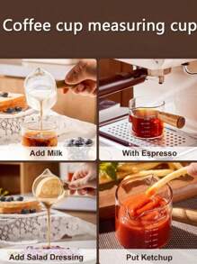 1 件玻璃调味碟，带实木手柄 - 非常适合浓缩咖啡、拿铁咖啡和意大利咖啡的测量、浸渍和调味，必备咖啡配件学校用品 - 木質色 - 查看 7