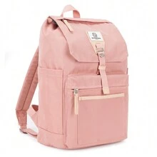Seventeen London Modern 'Fulham' Fold Top Backpack In A Classic Urban Design – Fits Laptops Up To 15" - Pink - View 3