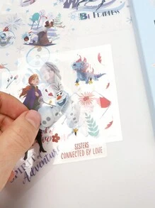 100张/盒 冰雪奇缘安娜公主贴纸 人物DIY贴纸 可用于行李箱、水瓶和笔记本电脑装饰（部分图案随机） - 彩色 - 查看 3