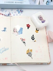 100张/盒 冰雪奇缘安娜公主贴纸 人物DIY贴纸 可用于行李箱、水瓶和笔记本电脑装饰（部分图案随机） - 彩色 - 查看 5