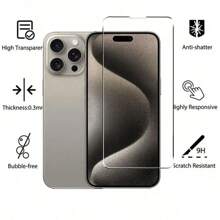 5 piezas de película de vidrio templado compatible con iPhone 16, 16 Plus, 16 Pro, 16 Pro Max, 15, 14, 13, 12, 11 Pro Max, X, XS, XR, Mini, 7, 8, 14 Plus, protector de pantalla compatible con iPhone 14, 15 Pro Max, regalo para cumpleaños, familia, amigos, protector de pantalla de teléfono, accesorios de teléfono