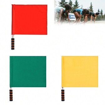 Referee Flags For Athletic Running Races And Traffic Control Signals, Railway Semaphore Flags