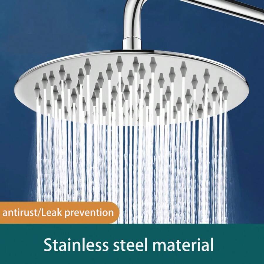 1pc, Optional Sizes 6"/8"/10", Stainless Steel High Pressure Shower