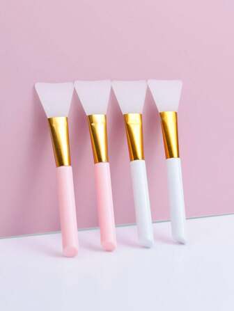 2 Pcs Soft Head Silicone Face Mask Applicator,  Facial Mask Silicone Brushes, Mixed Mud Mask Brush Makeup Beauty Brush Tools On Beauty Salon Beginner-Friendly