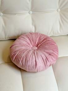 Cojín de terciopelo redondo/de varias formas hecho a mano con relleno - Rosa - Ver 4