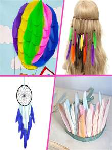 20 piezas Plumas de pato de 10-15 cm (4-6 pulgadas) Accesorios de manualidades Decoración DIY Tiempo libre creativo Atrapasueños Carnaval Fiesta Pendientes Plumas para boda