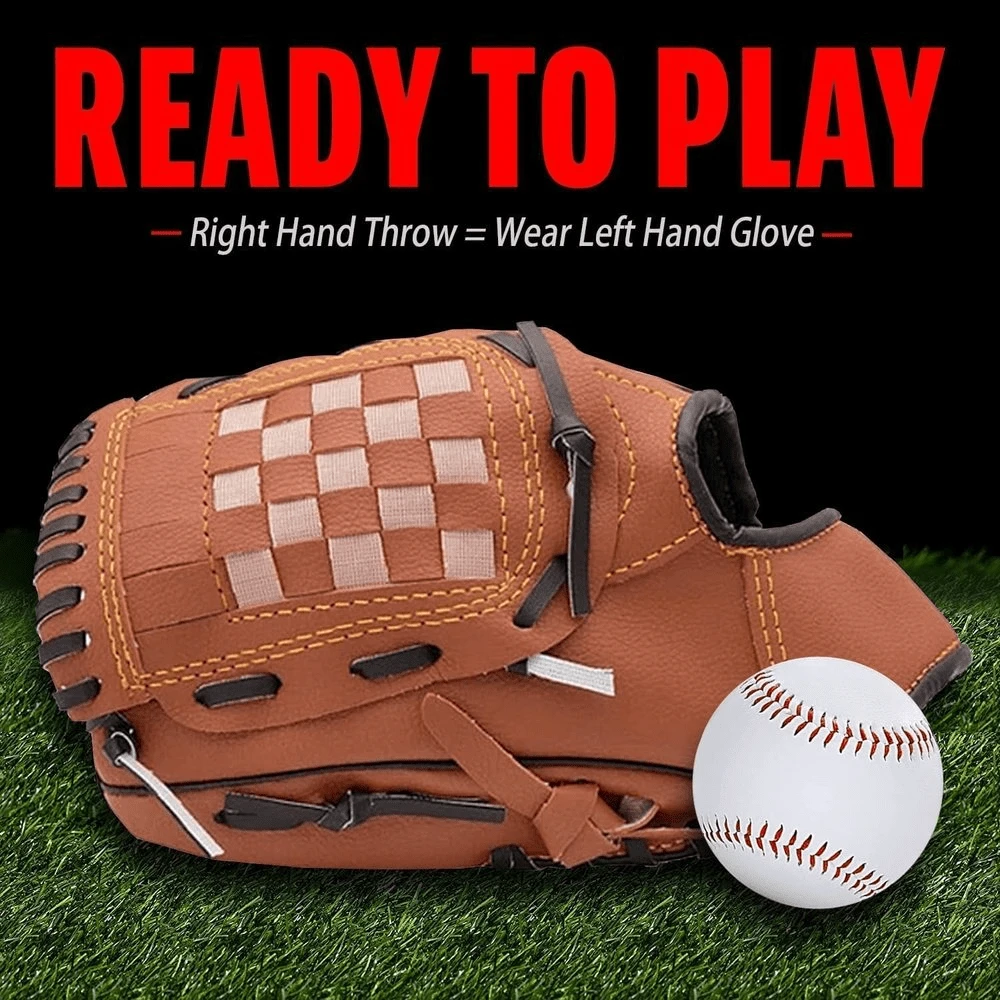 Baseball Glove,Baseball Softball Mitt With Ball Youth Adults Training